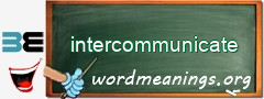 WordMeaning blackboard for intercommunicate